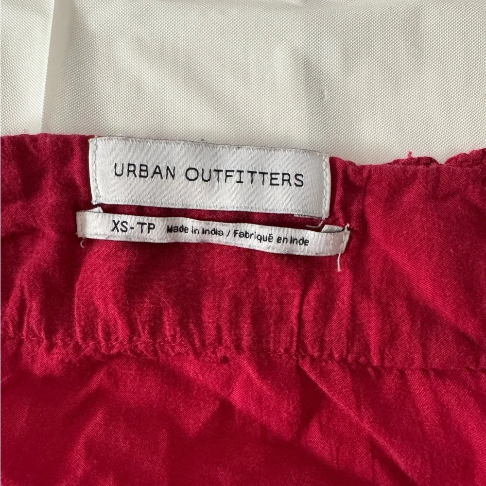 Red Tie-Front Blouse - Picture 3 of 16